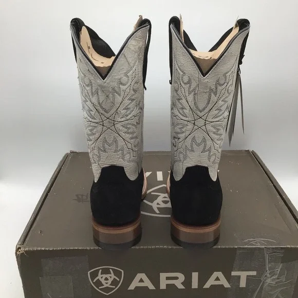Ariat Mens Circuit Gritty Roughout Shredded White Western Boots Size 7.5 EE NEW